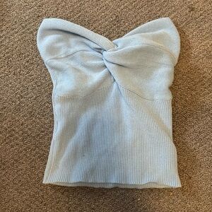 Blue Strapless Tube Top